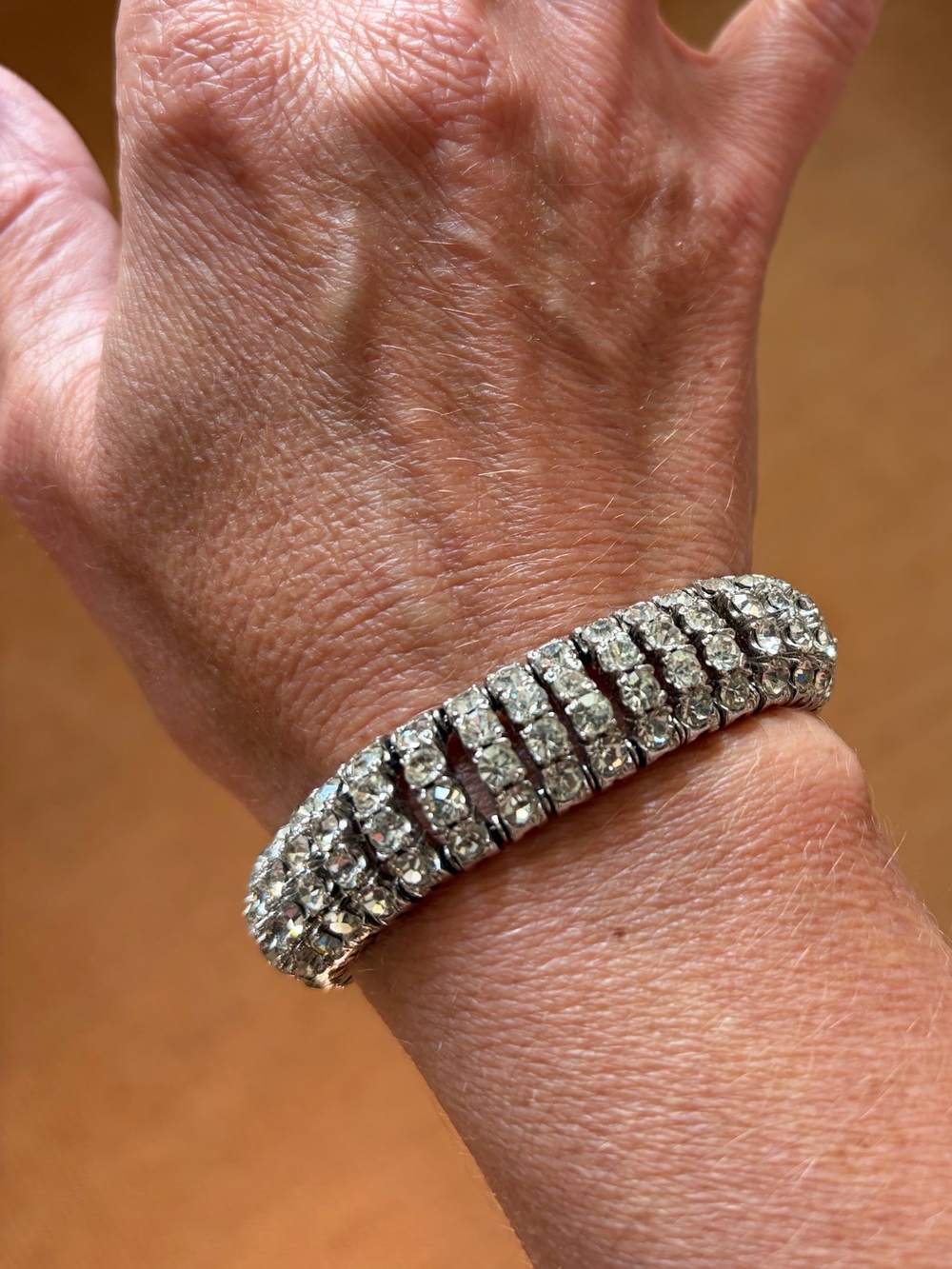 Deco Bracelet - Silver Rhinestone Bracelet